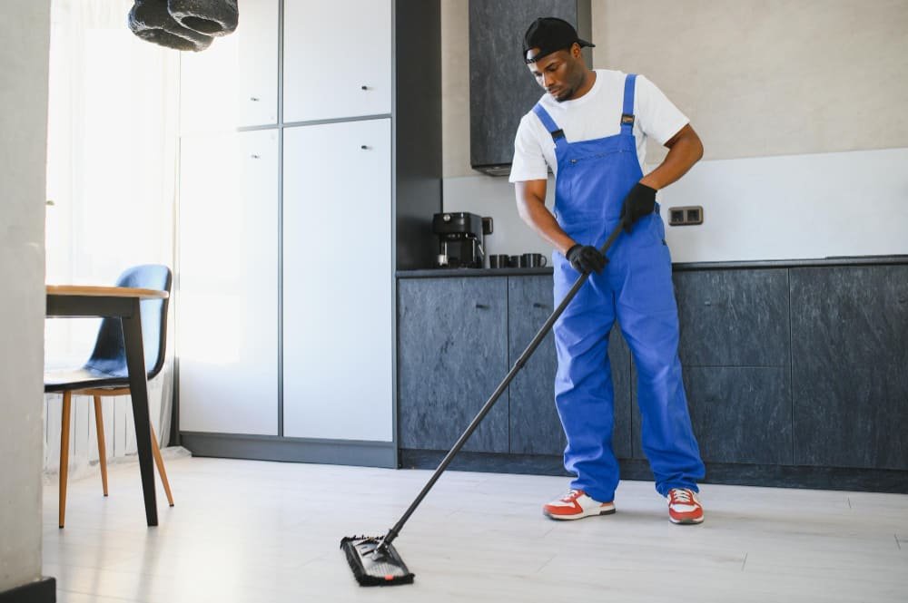 estratégica de uma limpeza final de obra